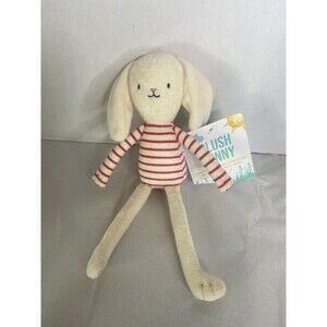 Best Brands Bunny Rabbit Cream Plush Stuffed Animal Toy Striped Pink Shirt 2021